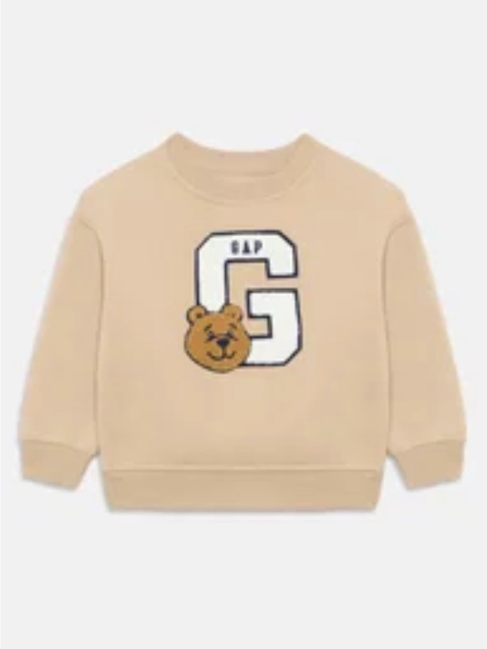 GAP Kids Tan Bear G Logo Crewneck Sweatshirt